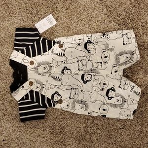Baby animal print overalls
